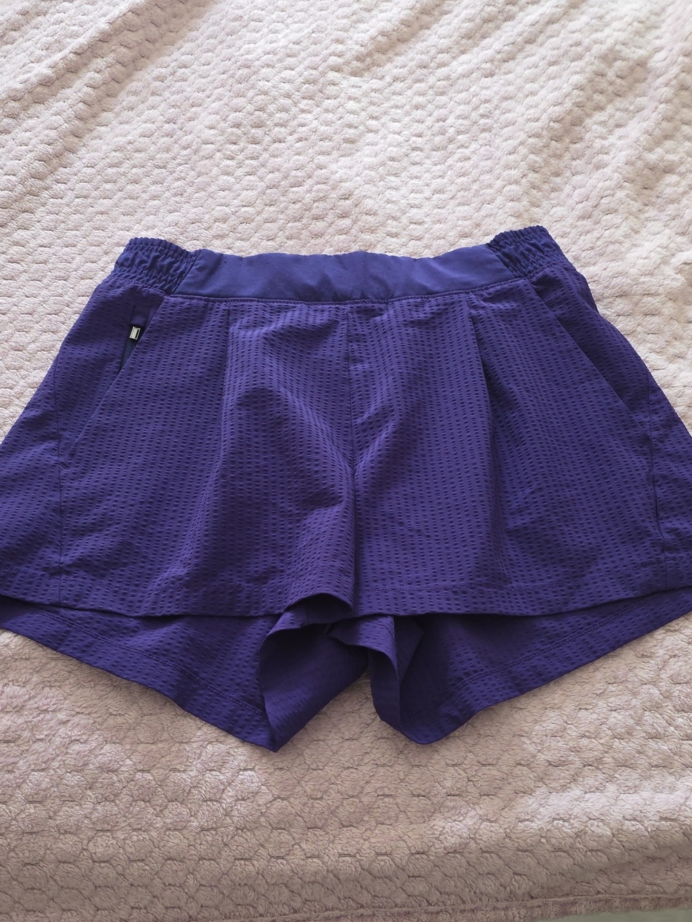Women's Purple Athletic Layered Shorts